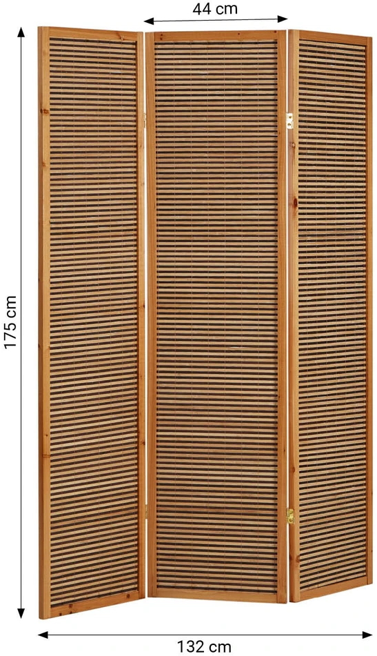Homestyle4U Kambario pertvara, 132x2,2x175 cm, ruda