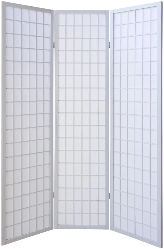 Homestyle4U Kambario pertvara, 132x2,2x175 cm, balta