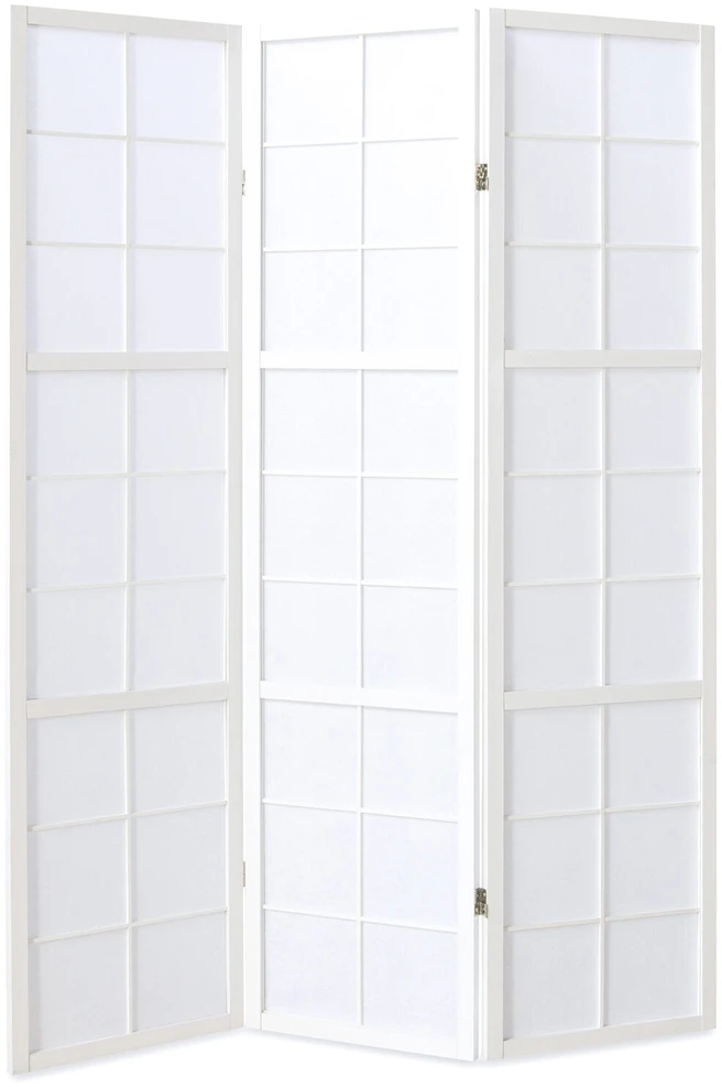 Homestyle4U Kambario pertvara, 132x2.2x175 cm, balta
