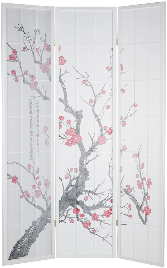 Homestyle4U Kambario pertvara, 132x2.2x179 cm, balta