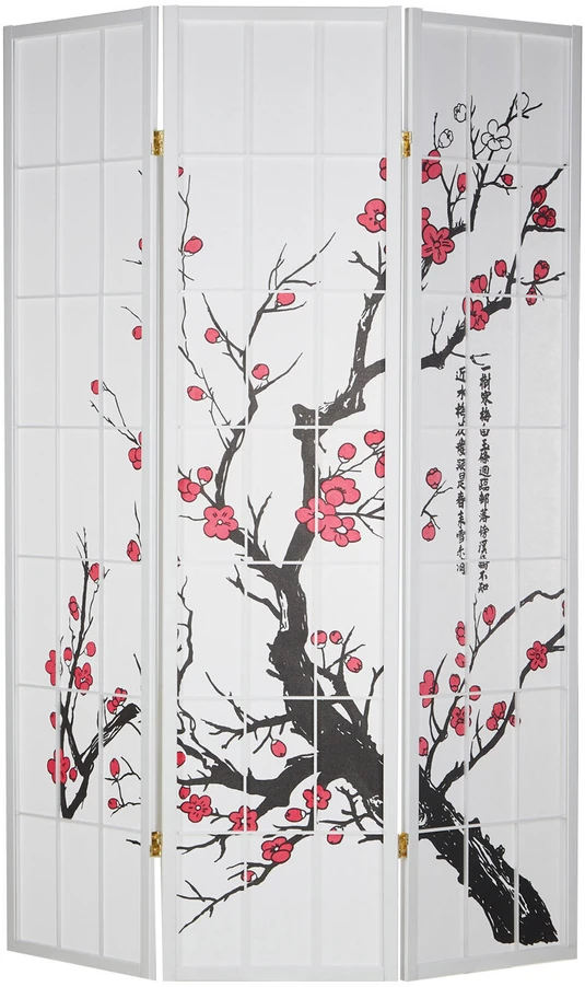 Homestyle4U Kambario pertvara, 132x2.2x179 cm, balta