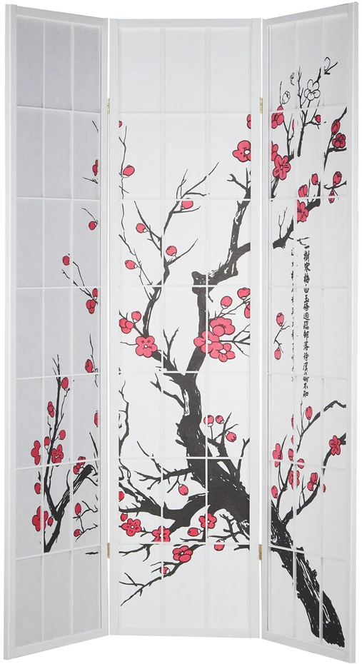 Homestyle4U Kambario pertvara, 132x2.2x179 cm, balta