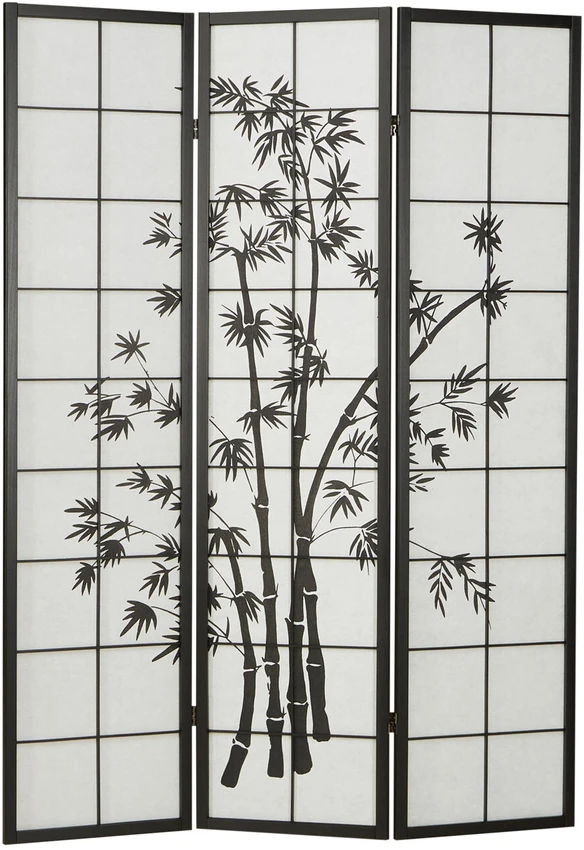 Homestyle4U Kambario pertvara, 132x2x179 cm, juoda