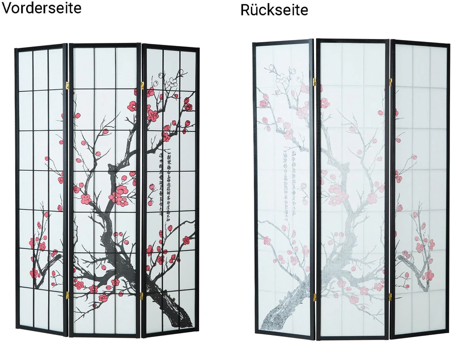 Homestyle4U Kambario pertvara, 132x2x179 cm, juoda, balta, raudona