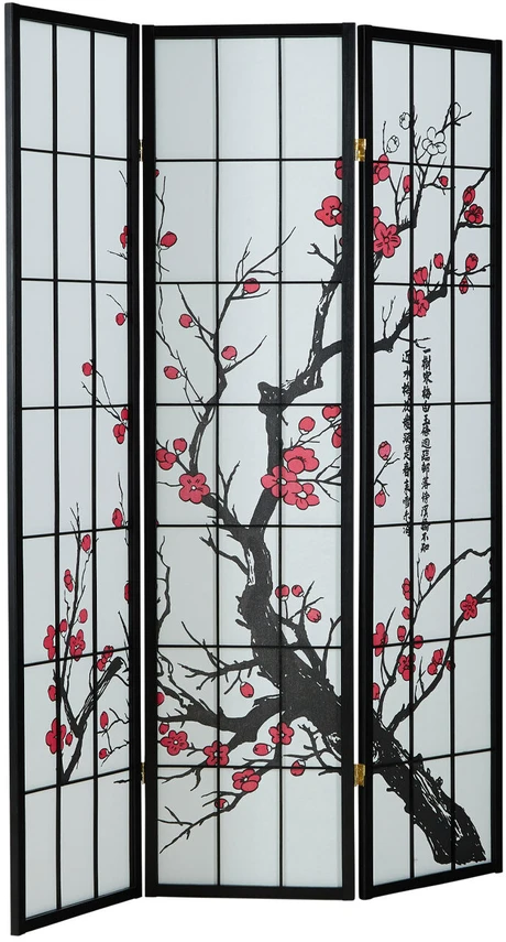 Homestyle4U Kambario pertvara, 132x2x179 cm, juoda, balta, raudona