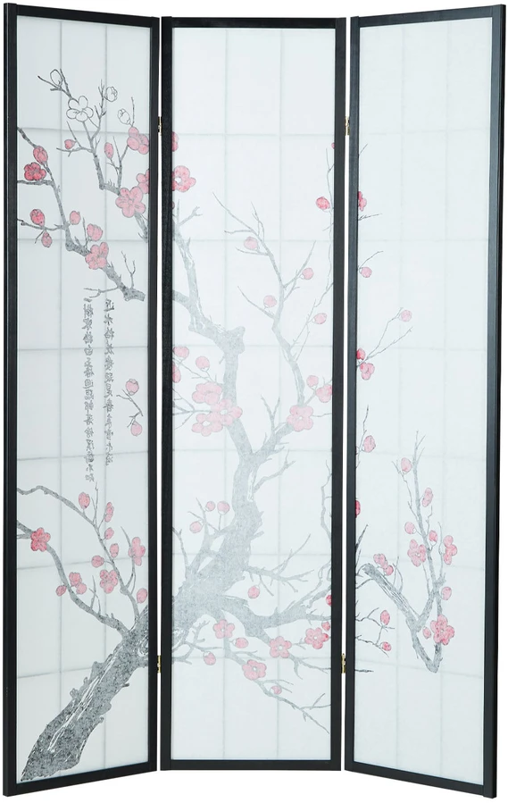 Homestyle4U Kambario pertvara, 132x2x179 cm, juoda, balta, raudona