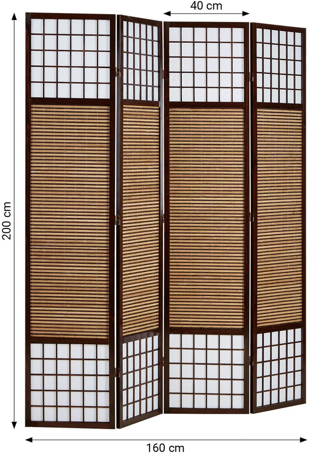 Homestyle4U Kambario pertvara, 160x200x1,8 cm, ruda