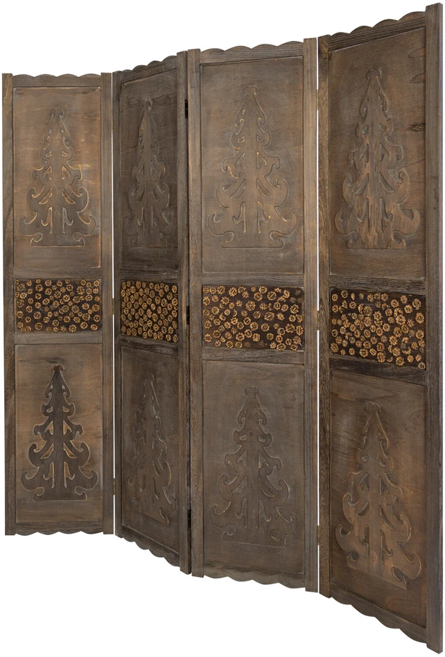 Homestyle4U Kambario pertvara, 160x2x170 cm, ruda