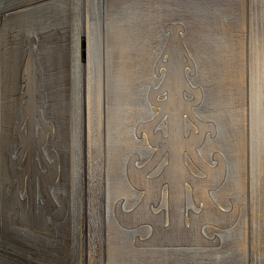 Homestyle4U Kambario pertvara, 160x2x170 cm, ruda