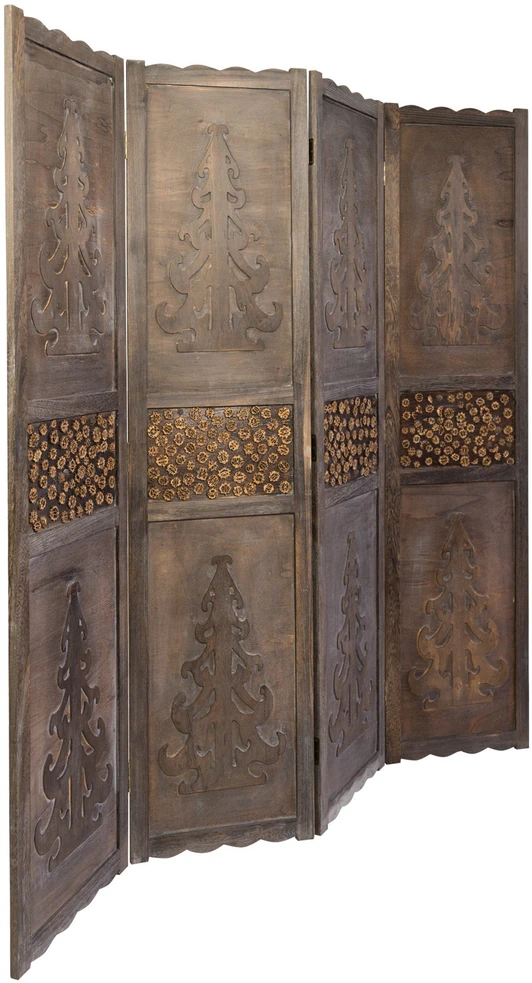 Homestyle4U Kambario pertvara, 160x2x170 cm, ruda