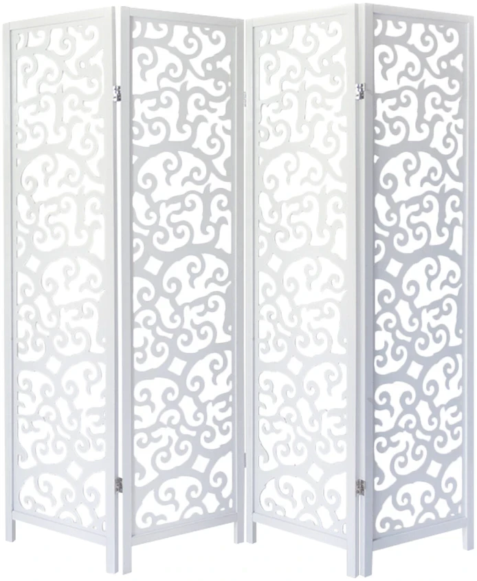 Homestyle4U Kambario pertvara, 173x2.2x175 cm, balta