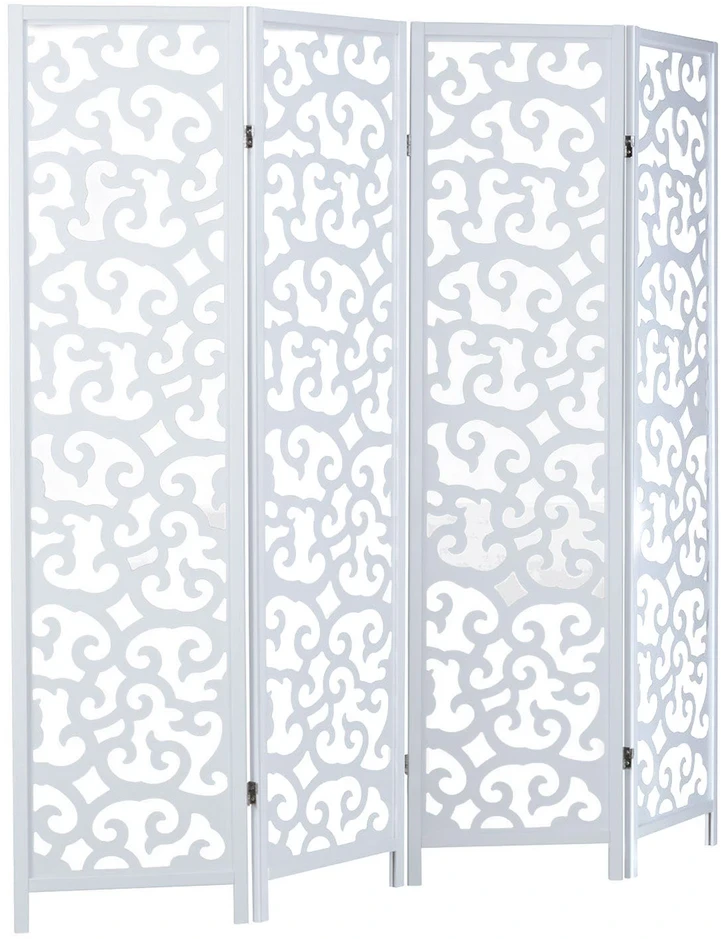 Homestyle4U Kambario pertvara, 173x2.2x175 cm, balta