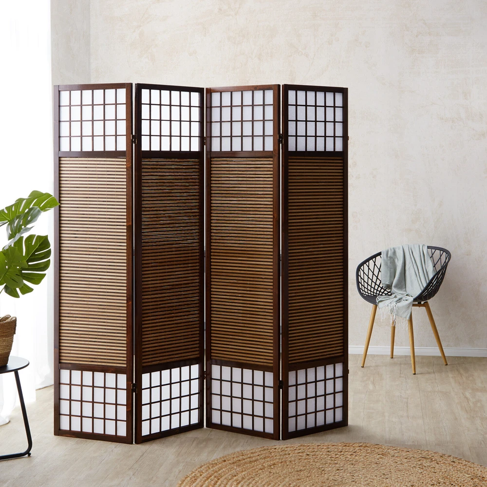 Homestyle4U Kambario pertvara, 176x2.2x175 cm, ruda