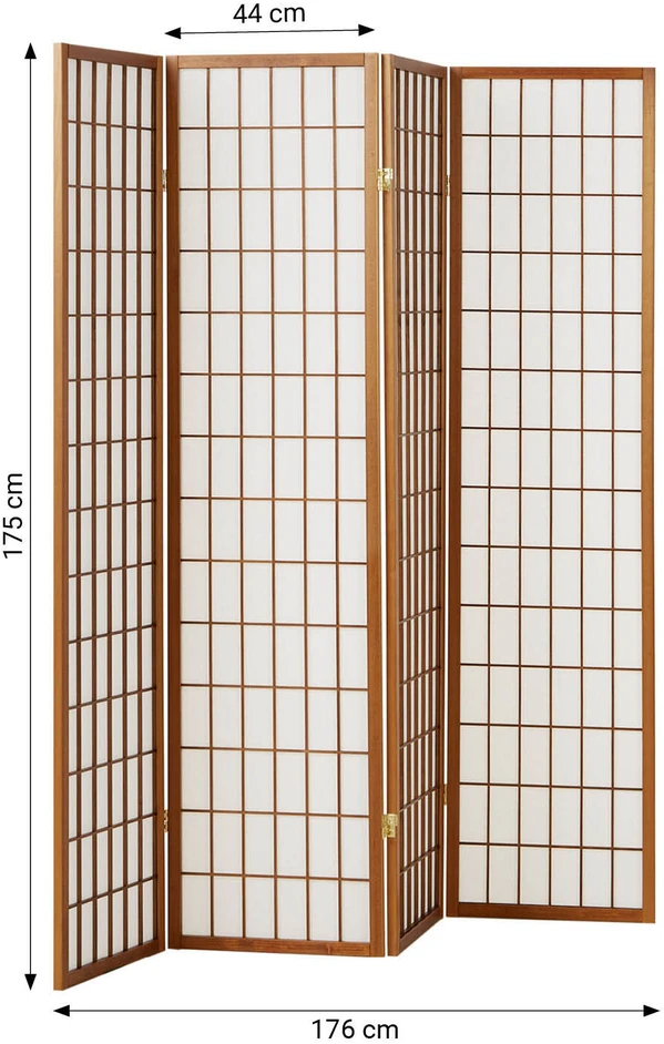 Homestyle4U Kambario pertvara, 176x2,2x175 cm, ruda