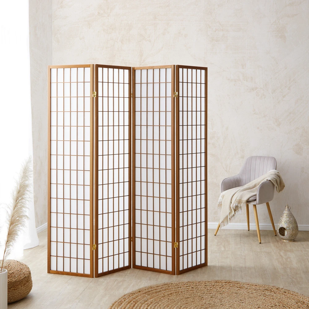 Homestyle4U Kambario pertvara, 176x2,2x175 cm, ruda