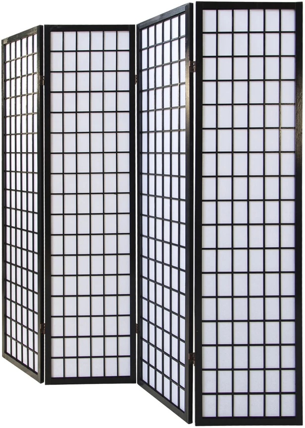 Homestyle4U Kambario pertvara, 176x2.2x175 cm, juoda
