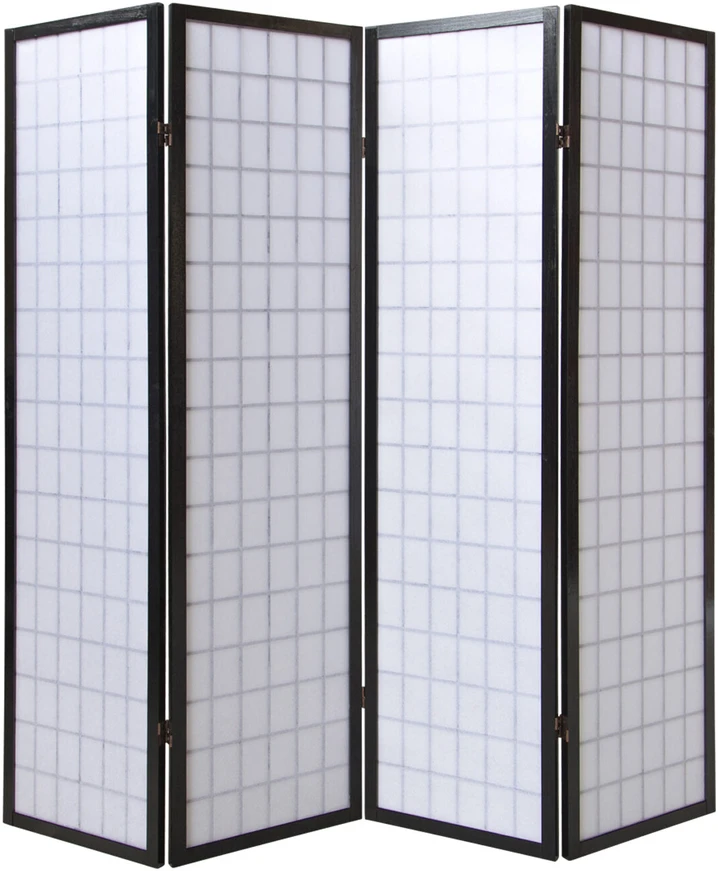 Homestyle4U Kambario pertvara, 176x2.2x175 cm, juoda