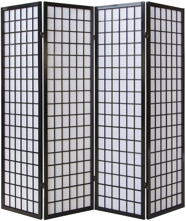 Homestyle4U Kambario pertvara, 176x2.2x175 cm, juoda