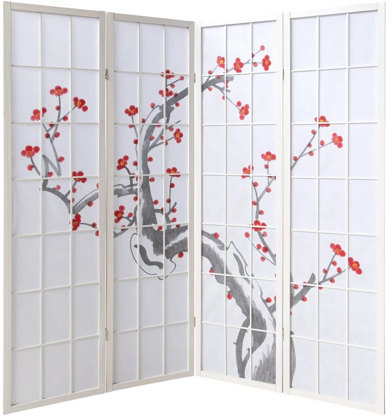 Homestyle4U Kambario pertvara, 176x2.2x179 cm, balta