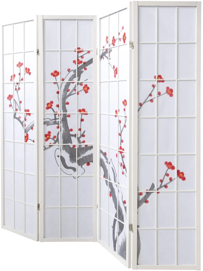 Homestyle4U Kambario pertvara, 176x2.2x179 cm, balta