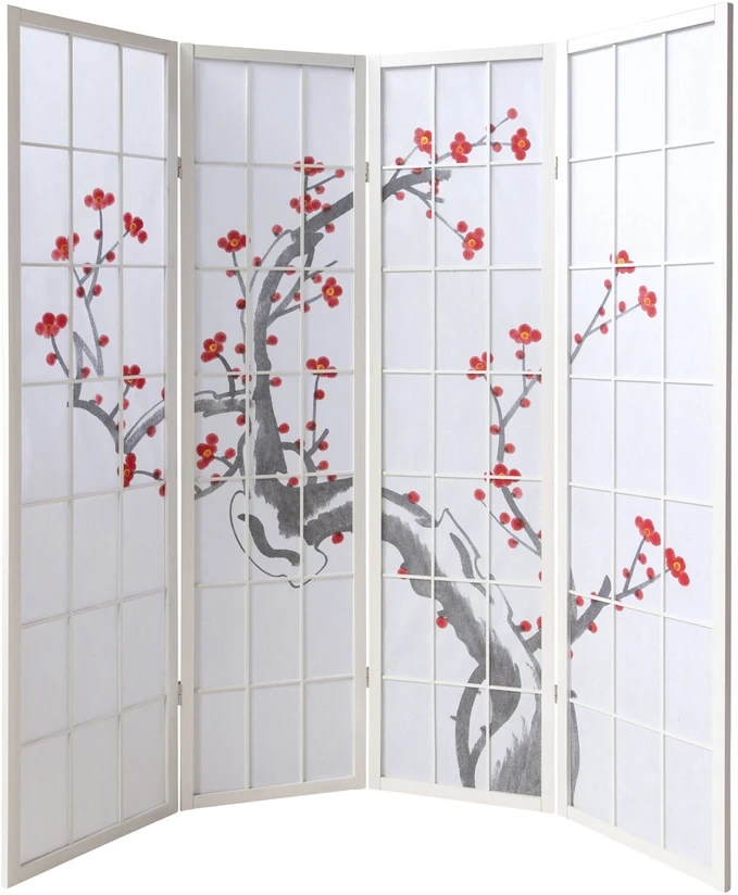 Homestyle4U Kambario pertvara, 176x2.2x179 cm, balta
