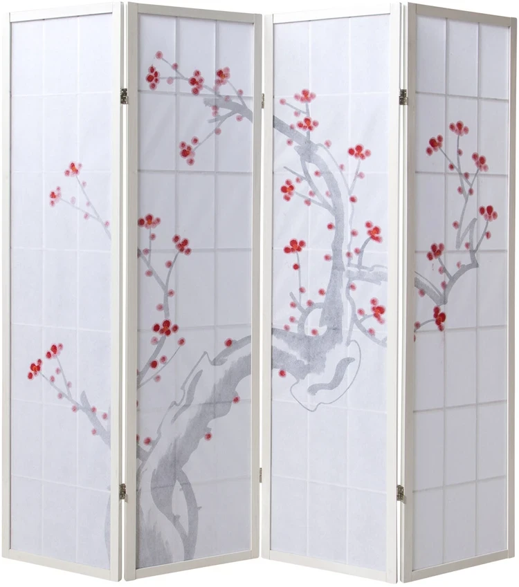 Homestyle4U Kambario pertvara, 176x2.2x179 cm, balta