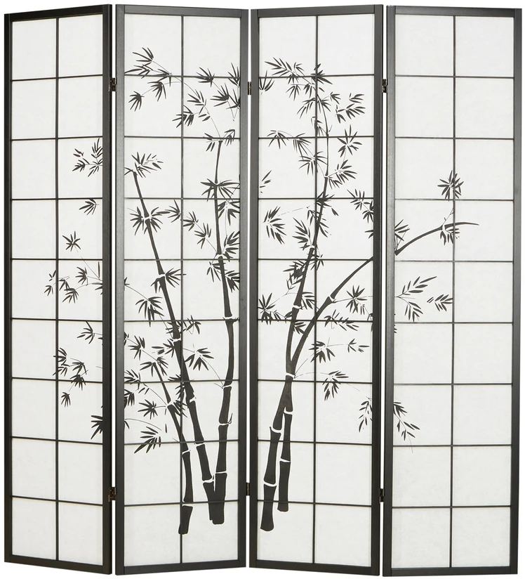 Homestyle4U Kambario pertvara, 176x2x179 cm, juoda