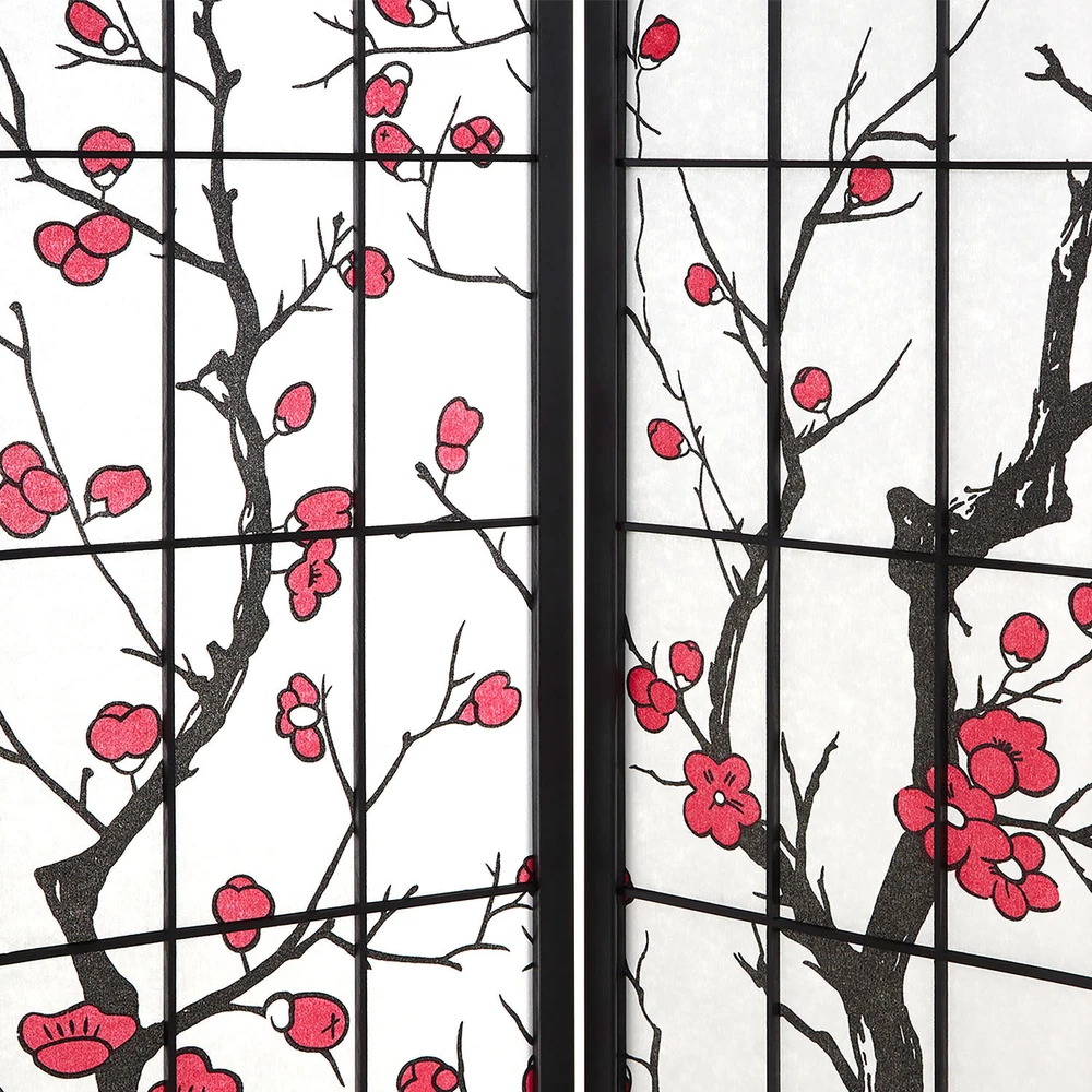 Homestyle4U Kambario pertvara, 176x2x179 cm, juoda, balta, raudona