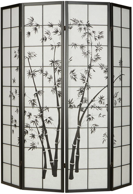 Homestyle4U Kambario pertvara, 176x2x179 cm, juoda
