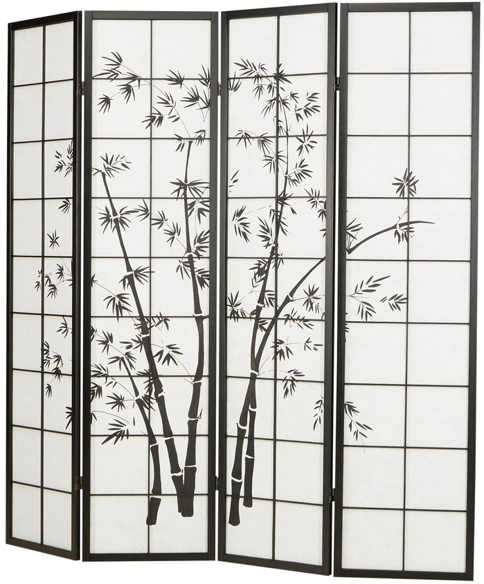 Homestyle4U Kambario pertvara, 176x2x179 cm, juoda
