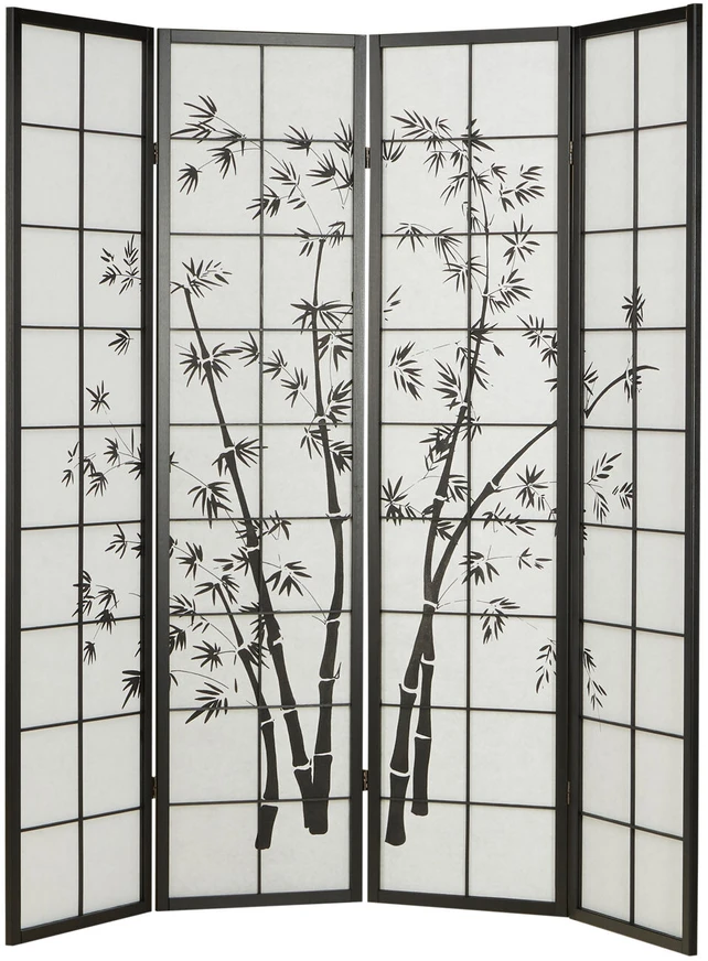 Homestyle4U Kambario pertvara, 176x2x179 cm, juoda