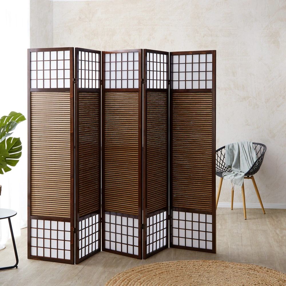 Homestyle4U Kambario pertvara, 220x2.2x175 cm, ruda