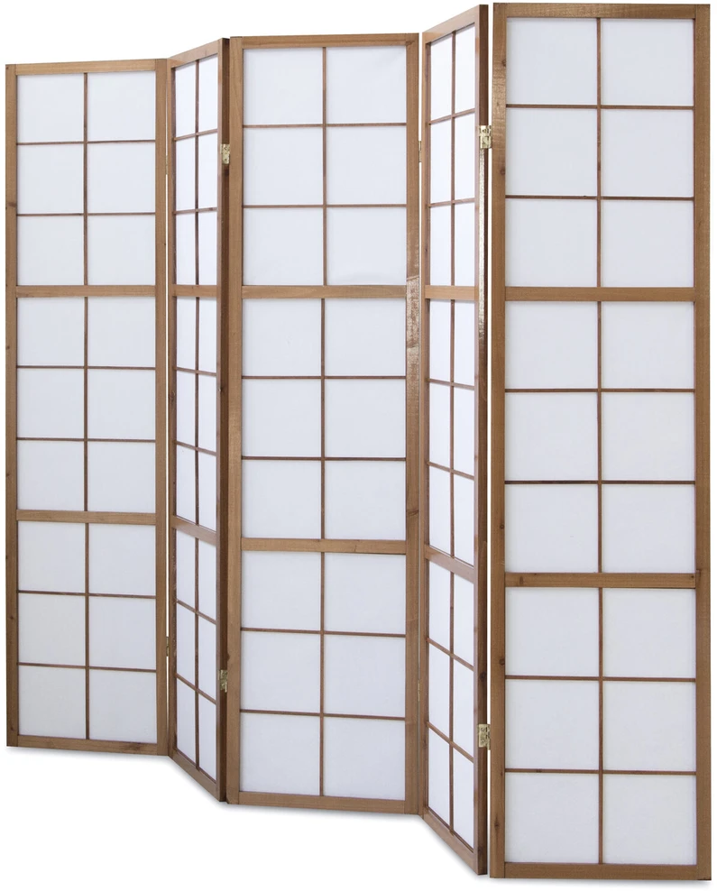 Homestyle4U Kambario pertvara, 220x2,2x175 cm, ruda