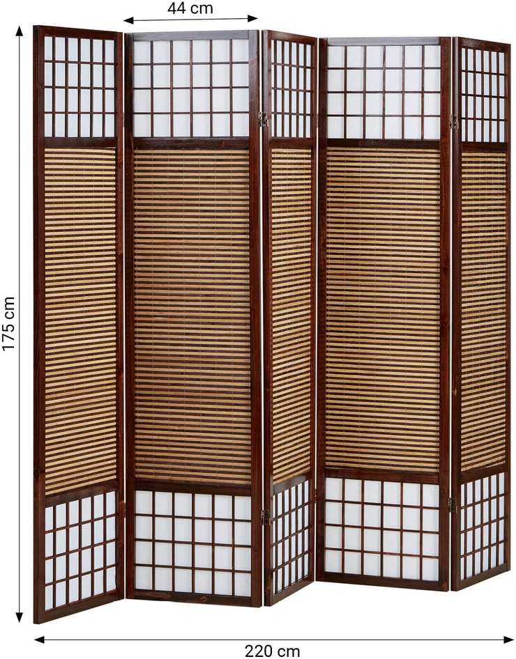 Homestyle4U Kambario pertvara, 220x2.2x175 cm, ruda
