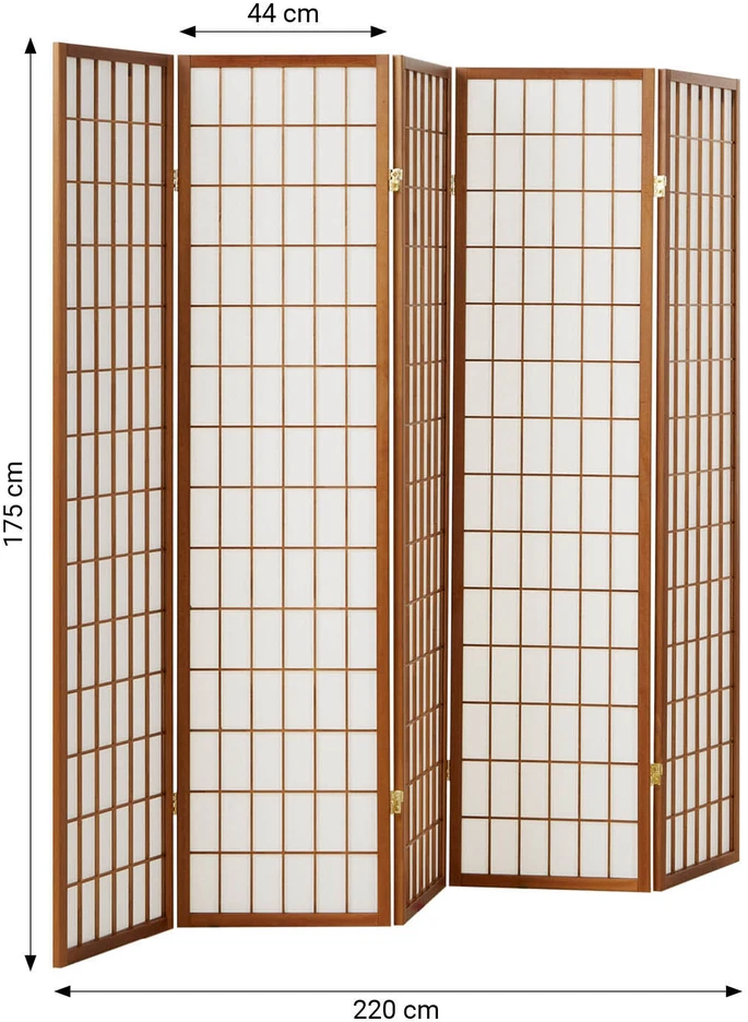 Homestyle4U Kambario pertvara, 220x2,2x175 cm, ruda