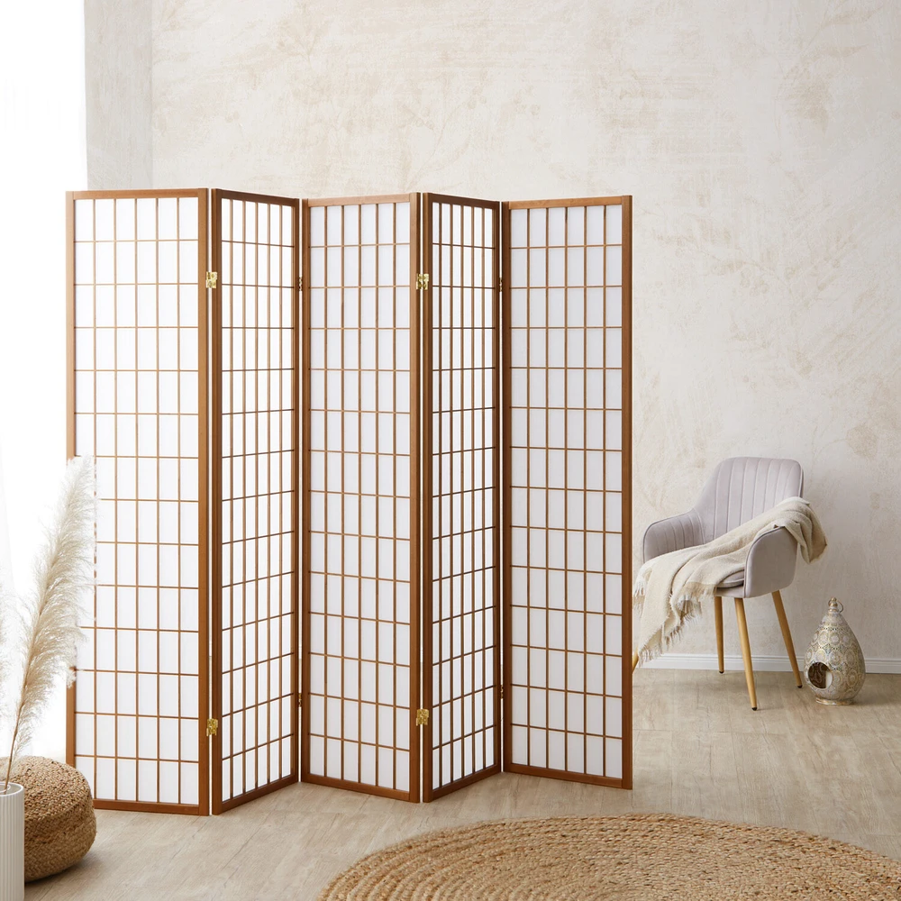 Homestyle4U Kambario pertvara, 220x2,2x175 cm, ruda