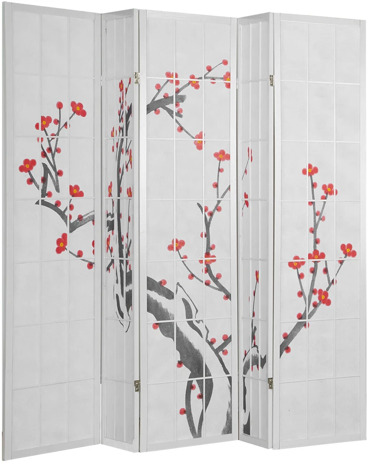 Homestyle4U Kambario pertvara, 220x2.2x179 cm, balta