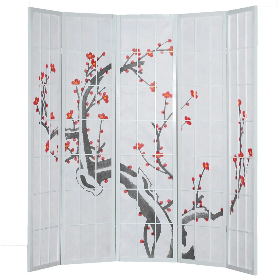 Homestyle4U Kambario pertvara, 220x2.2x179 cm, balta