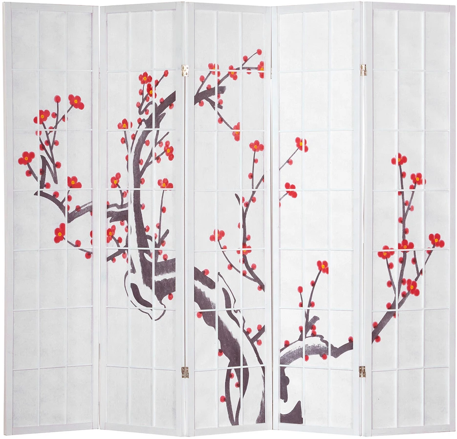 Homestyle4U Kambario pertvara, 220x2.2x179 cm, balta