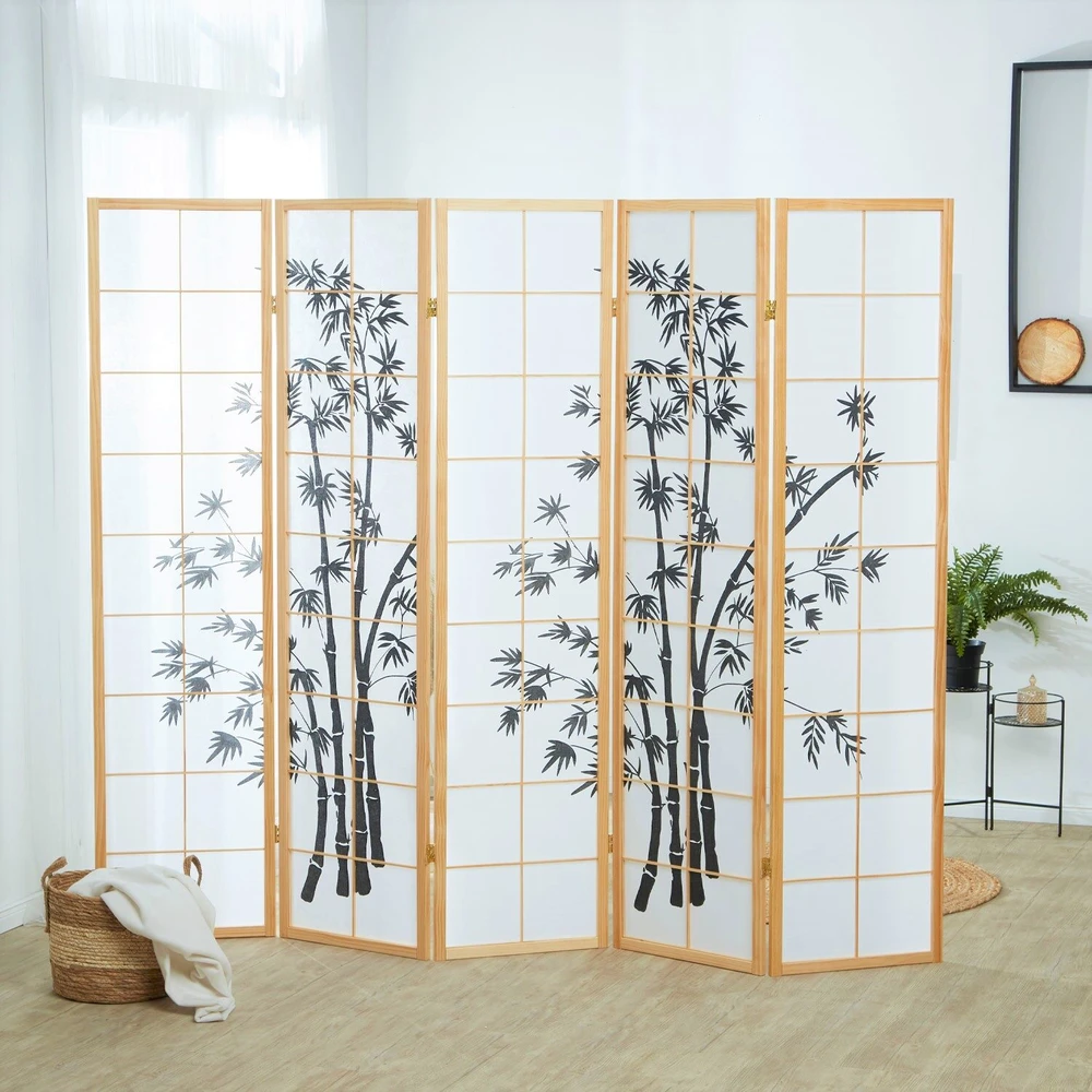 Homestyle4U Kambario pertvara, 220x2x179 cm, ruda