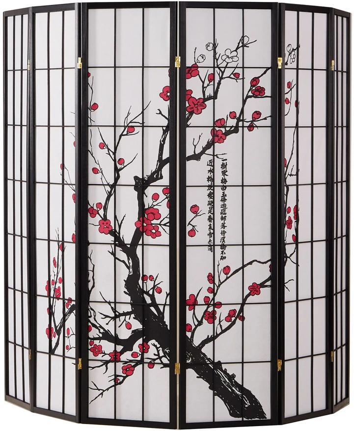 Homestyle4U Kambario pertvara, 263x2x179 cm, juoda