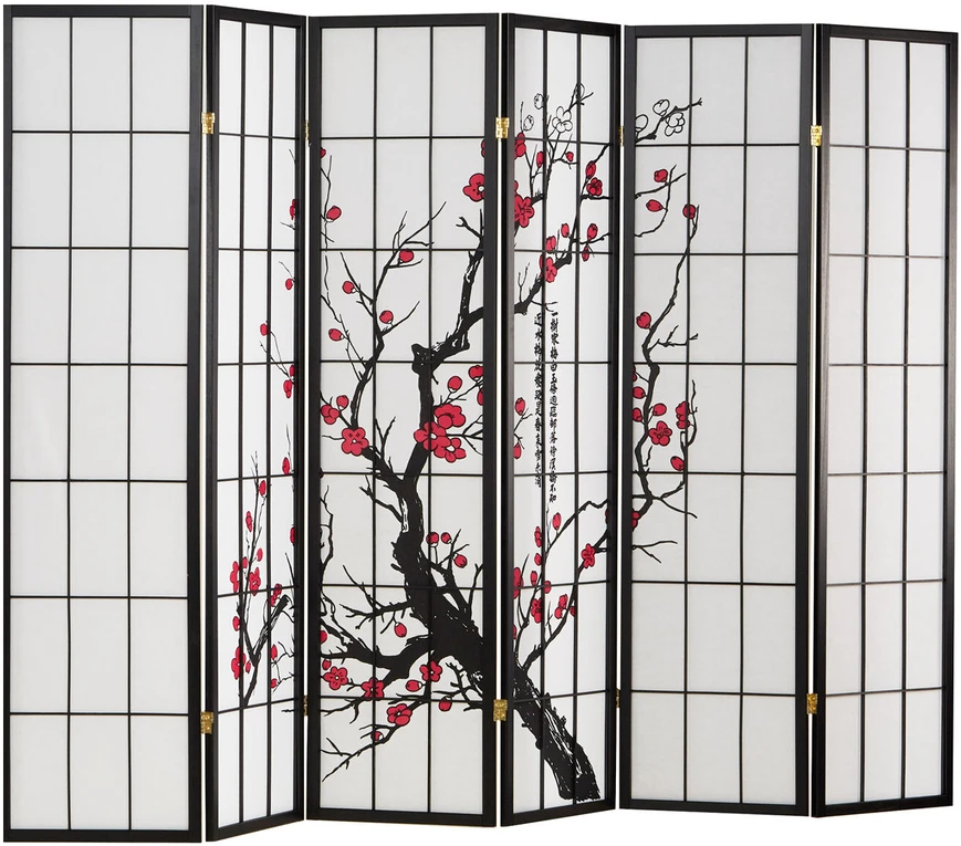 Homestyle4U Kambario pertvara, 263x2x179 cm, juoda