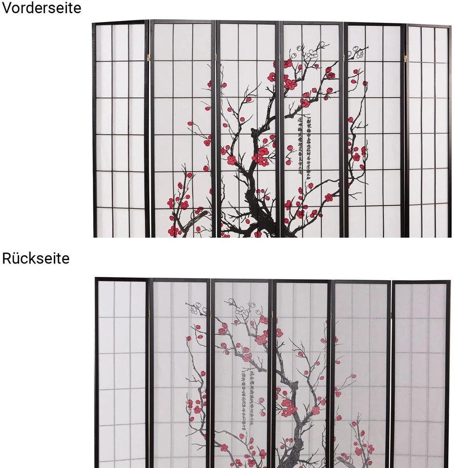 Homestyle4U Kambario pertvara, 263x2x179 cm, juoda