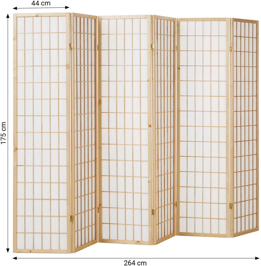 Homestyle4U Kambario pertvara, 264x2,2x175 cm, ruda