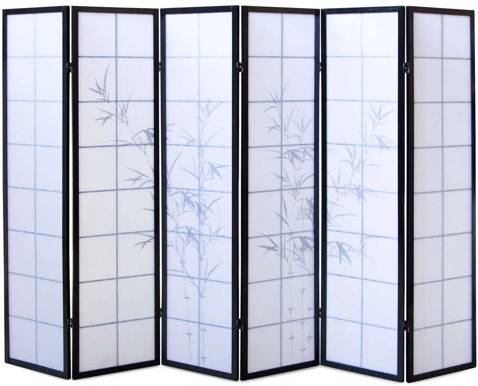 Homestyle4U Kambario pertvara, 264x2.2x179 cm, juoda