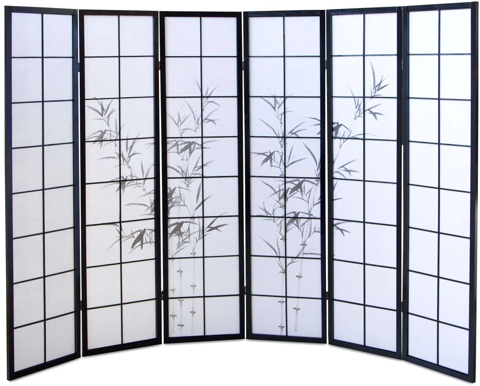Homestyle4U Kambario pertvara, 264x2.2x179 cm, juoda