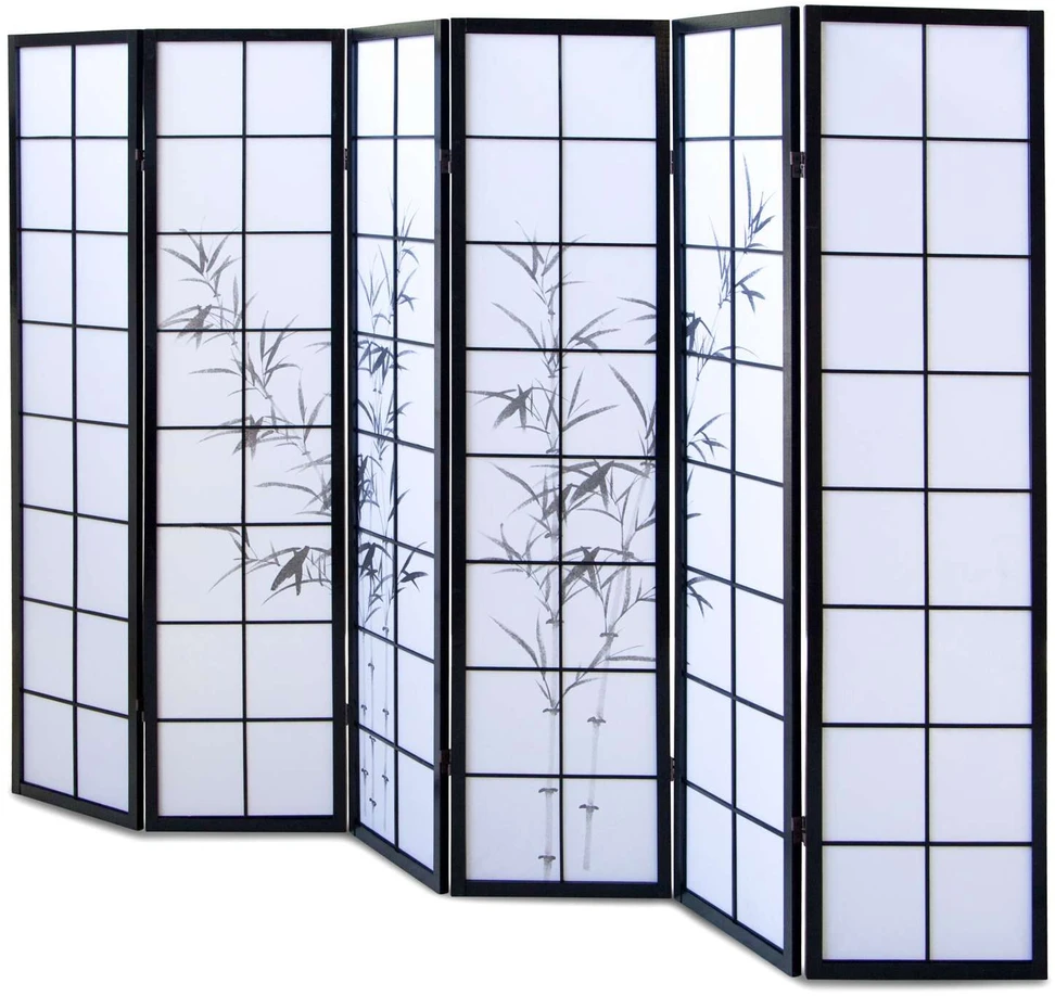 Homestyle4U Kambario pertvara, 264x2.2x179 cm, juoda