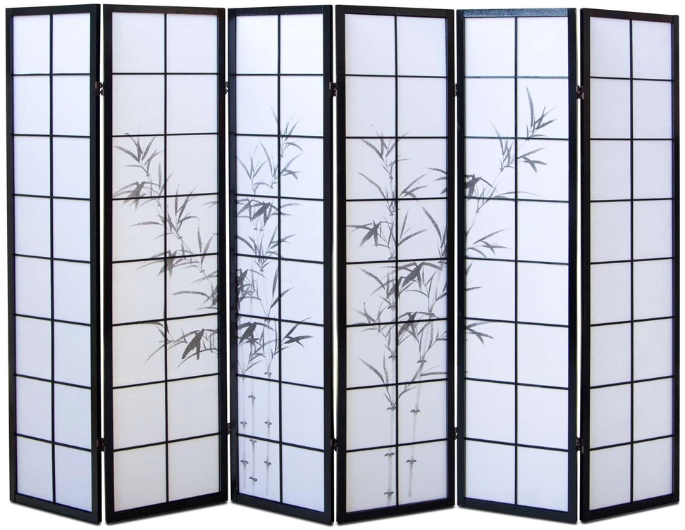 Homestyle4U Kambario pertvara, 264x2.2x179 cm, juoda