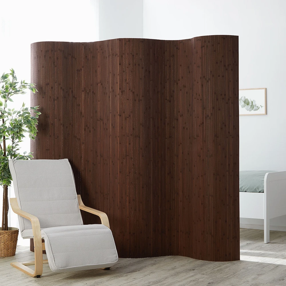 Homestyle4U Kambario pertvara, bambukinė privatumo uždanga, 200x250 cm, ruda