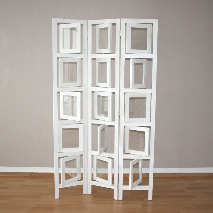 Homestyle4U Kambario pertvara, nuotraukų stendas, 93x2x161 cm, balta